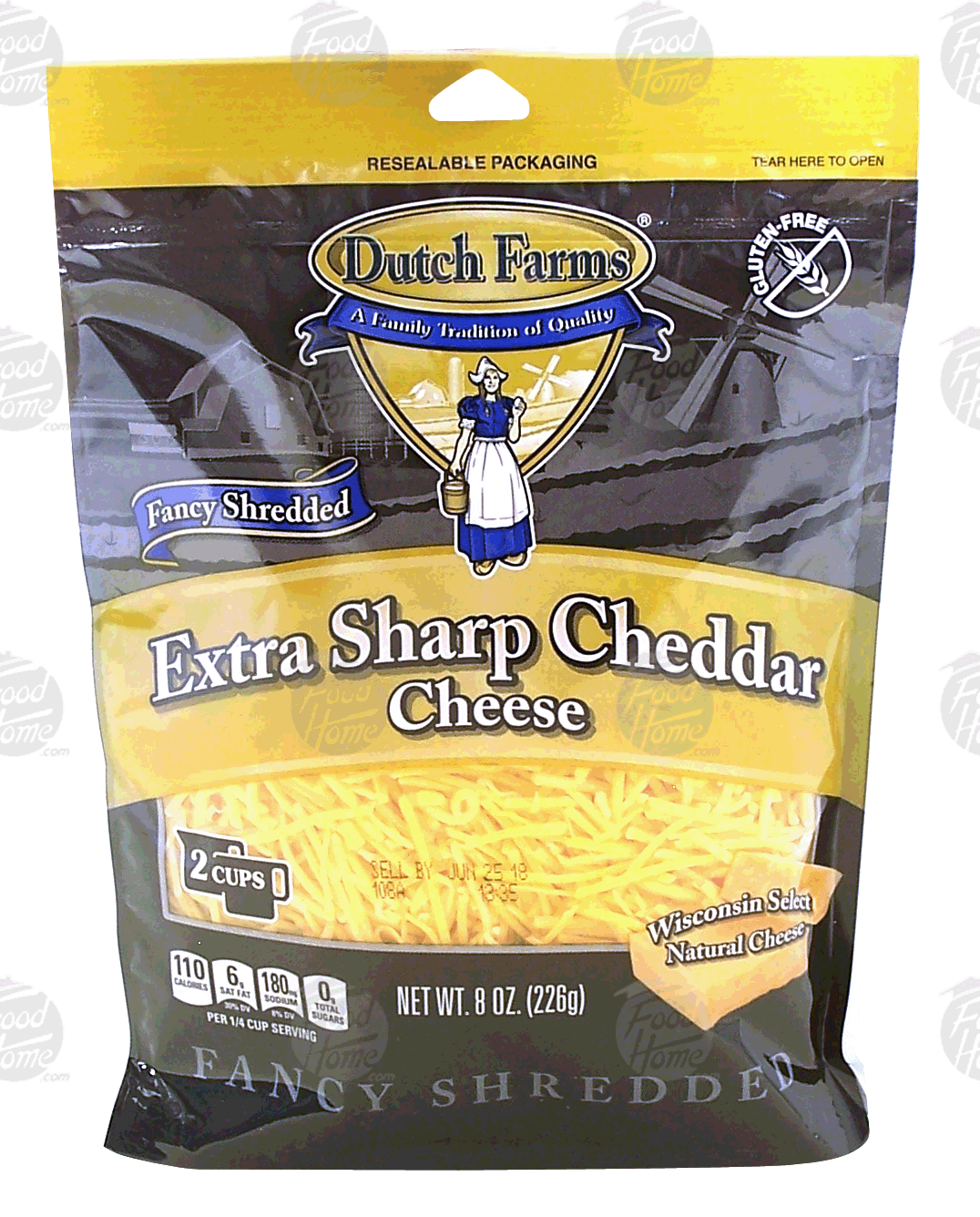 Dutch Farms Fancy Shredded extra sharp cheddar cheese, 2-cups Full-Size Picture